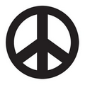 Black Peace Sign Temporary Tattoo